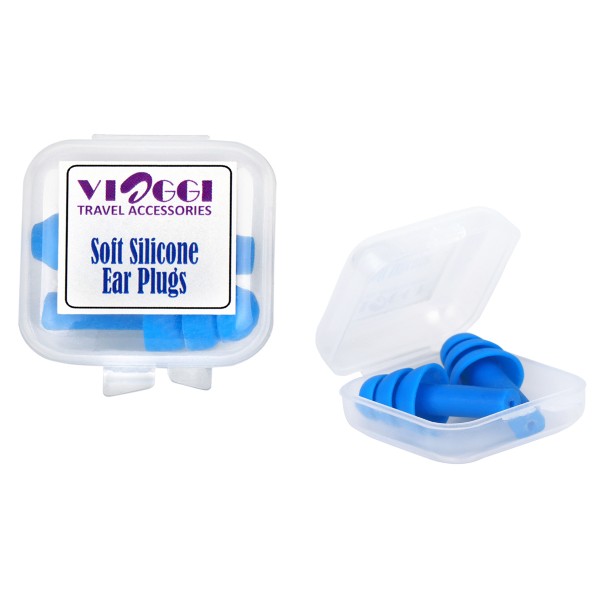 VIAGGI Soft Silicone Blue Ear Plugs ( Set of 2)